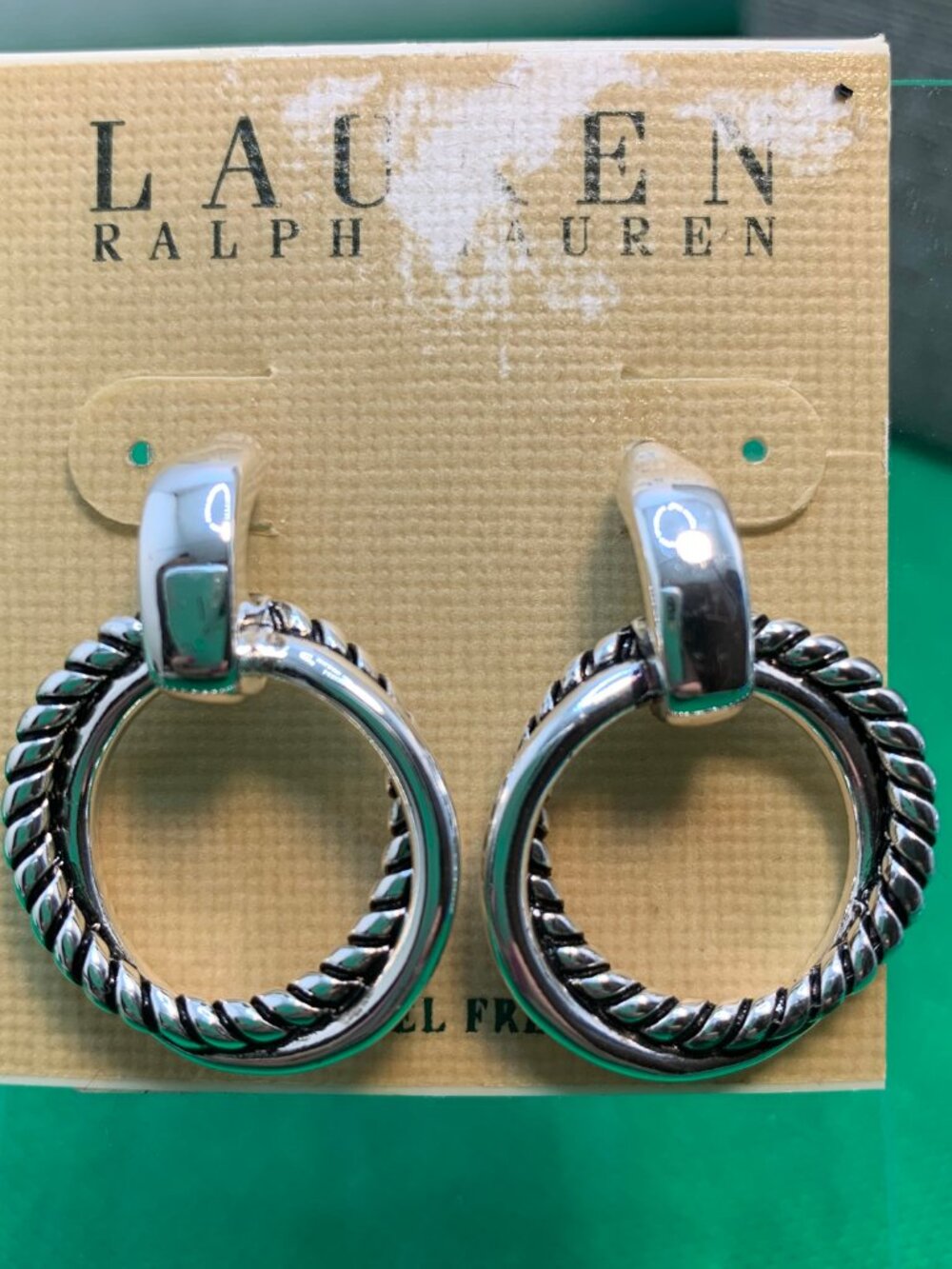 Ralph Lauren - Nickel Free Stud Earrings. 1-1/4" long. NWT. (190)